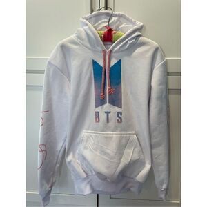BTS Classic Unisex Pullover Hoodie White Sz M